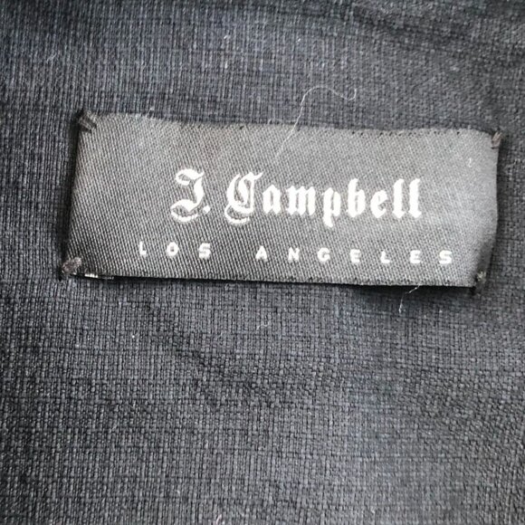 J. Campbell Mens Shirt Medium Short Sleeve Silk Blend Button-Up Casual Beige - Picture 6 of 9